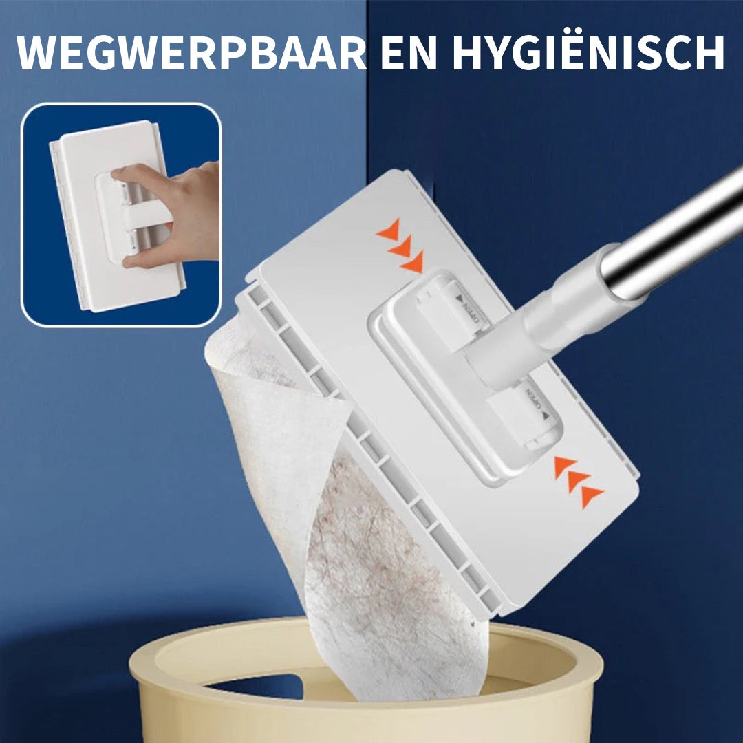 Wegwerpstofmop met 4 Herbruikbare Doeken
