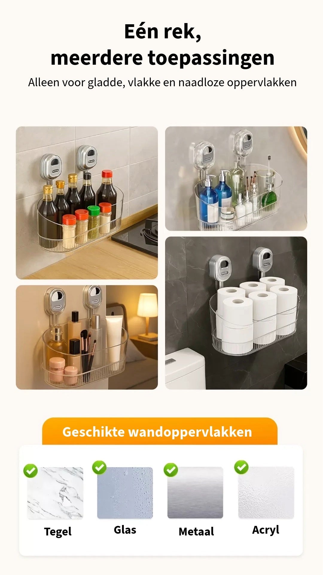 Opbergrek met Zuignap