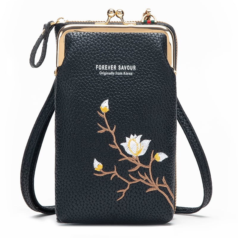 Dames Crossbody Portemonnee – Met Telefoonvak en Schouderband