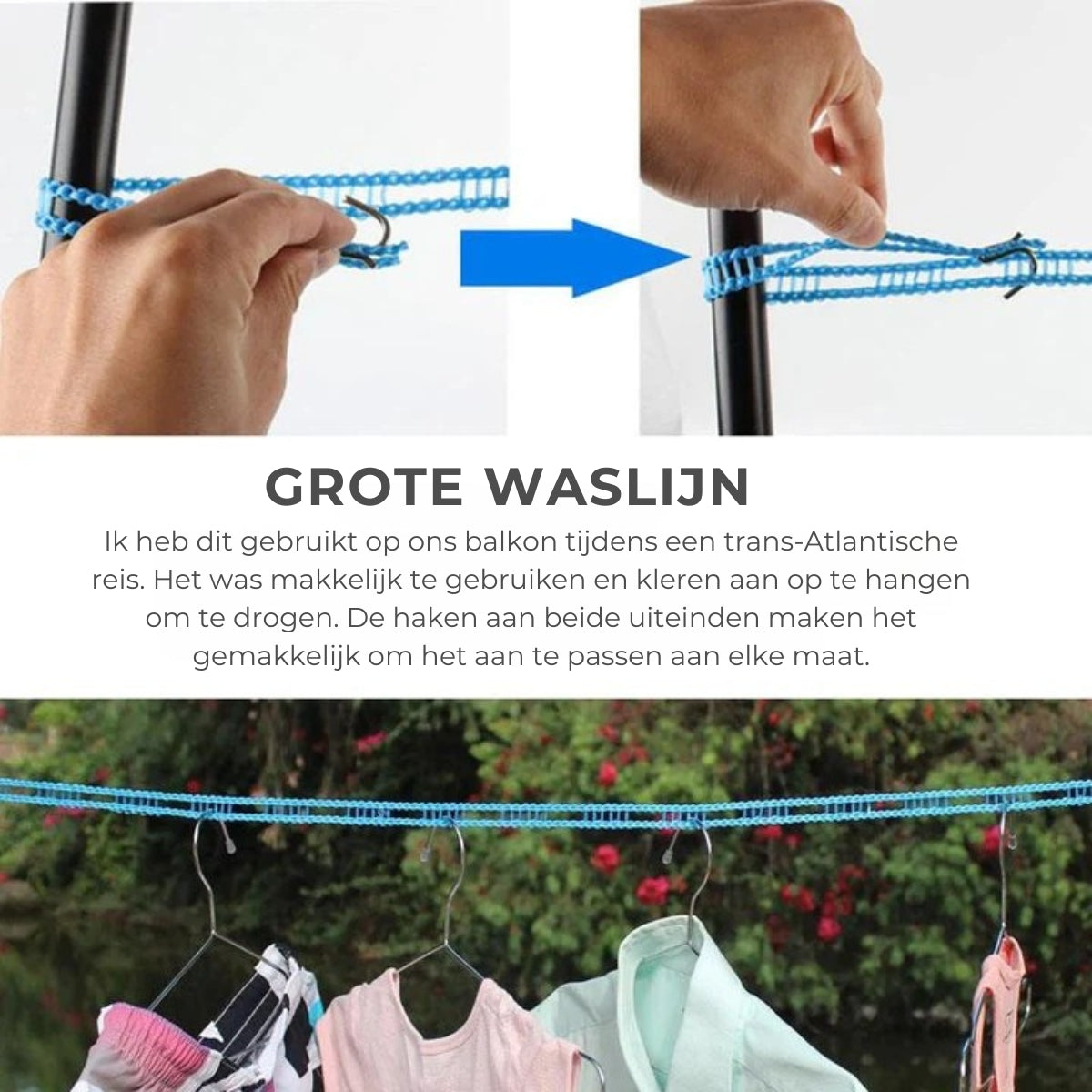 Uittrekbare Waslijn