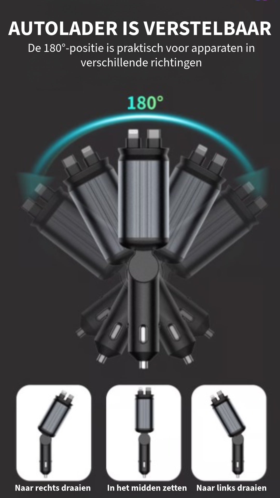 4-In-1 Auto Oplader