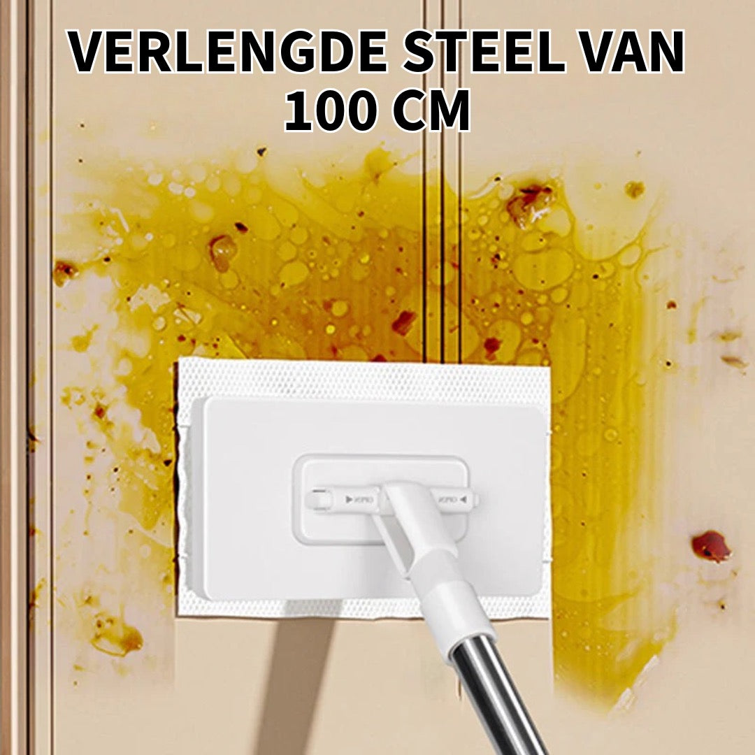 Wegwerpstofmop met 4 Herbruikbare Doeken