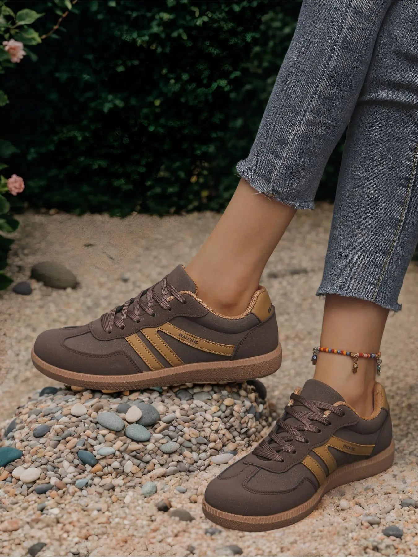 Dames Trainingsschoenen – Lage Sneakers met Vetersluiting