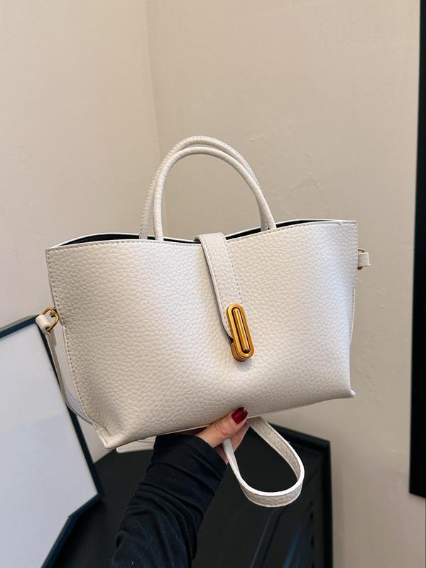 Elegante Handtas – Franse Stijl in Effen Kleur