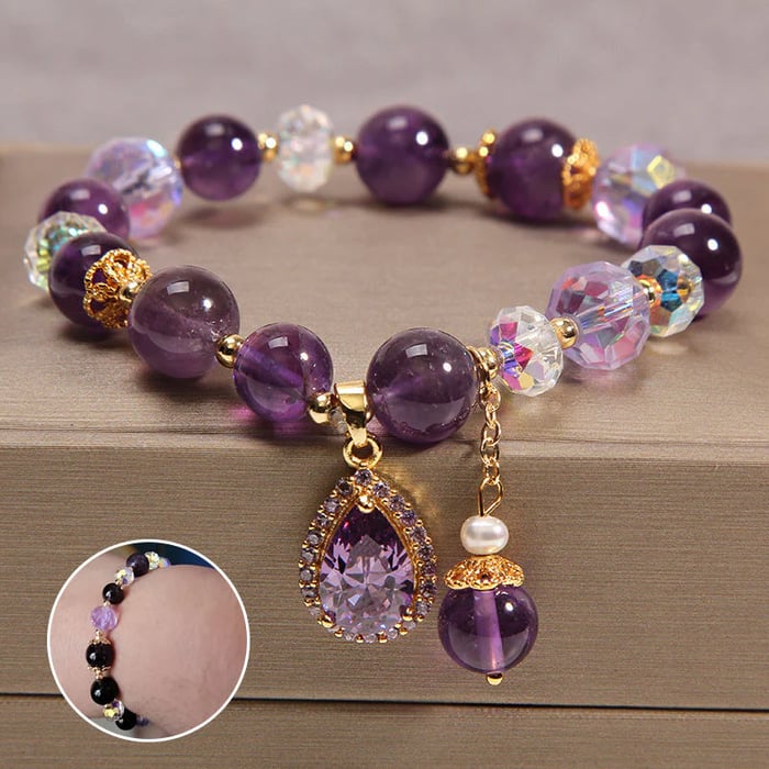Amethist Waterdruppel Armband