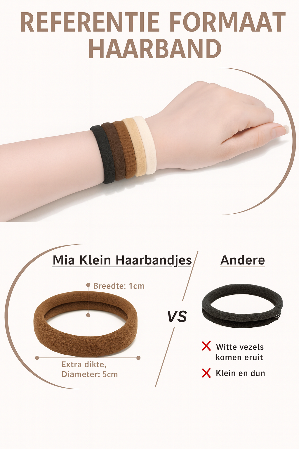 Set van 20 Naadloze Haarbandjes –1 Set (20 Stuks)