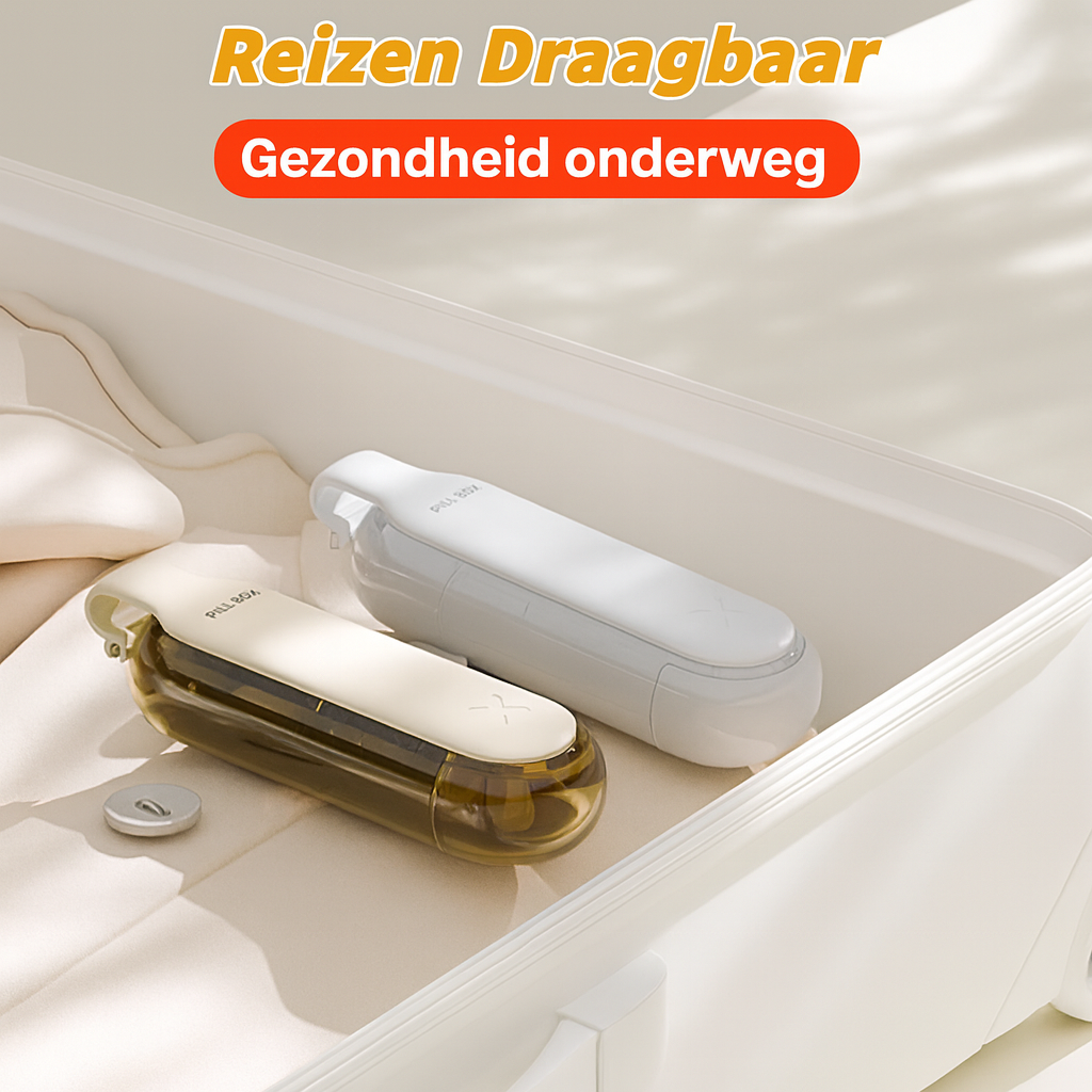 2-in-1 draagbare pillenvergruizer en gelaagde pillendoos
