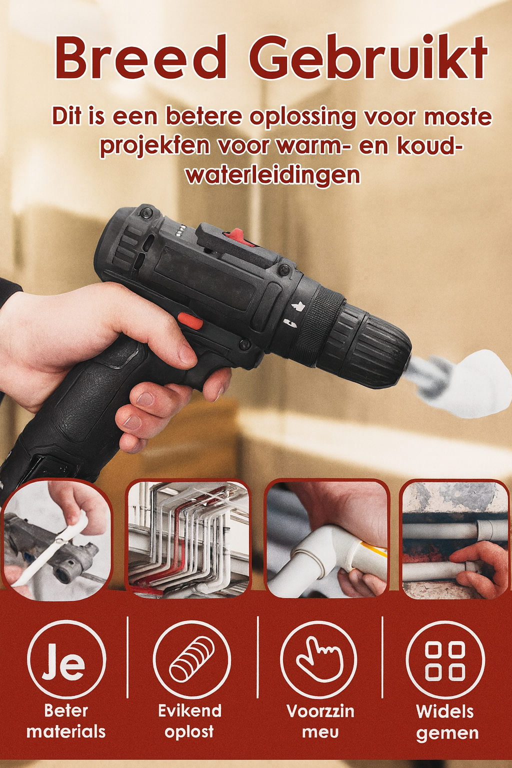 Interne en Externe Draadsnijgereedschap voor PVC-buizen