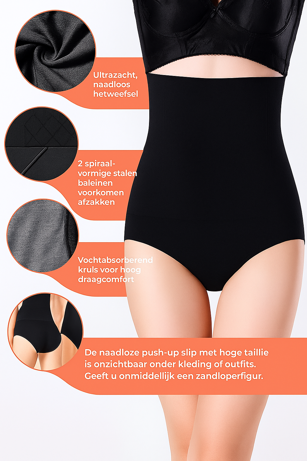 Shapewear Slip | Buikcorrectie & Hoge Taille–1 Set (4 Stuks)