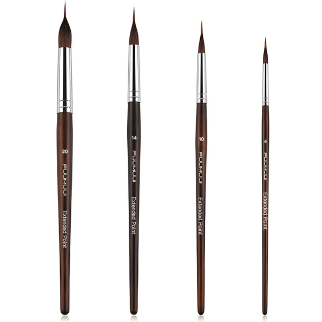 Professionele Precisie Aquarelpenselen | 4 Stuks