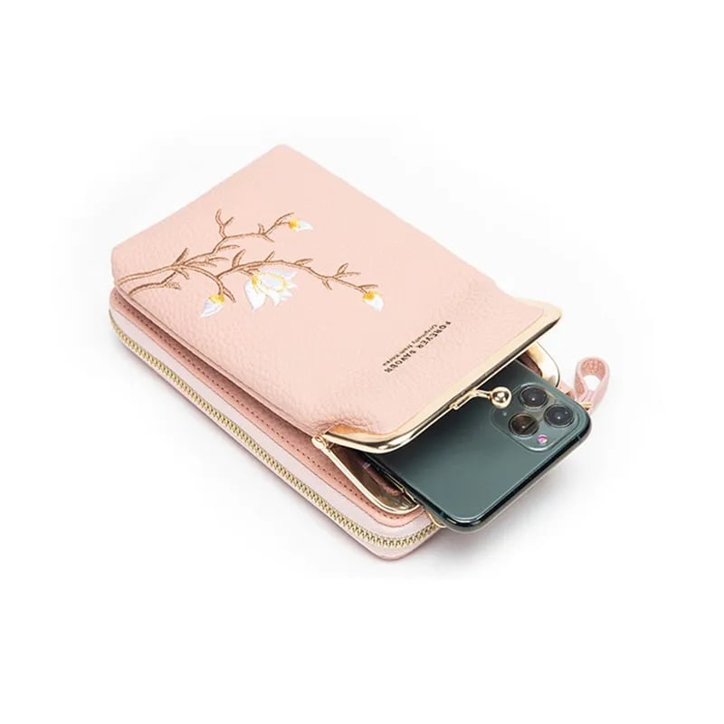 Dames Crossbody Portemonnee – Met Telefoonvak en Schouderband