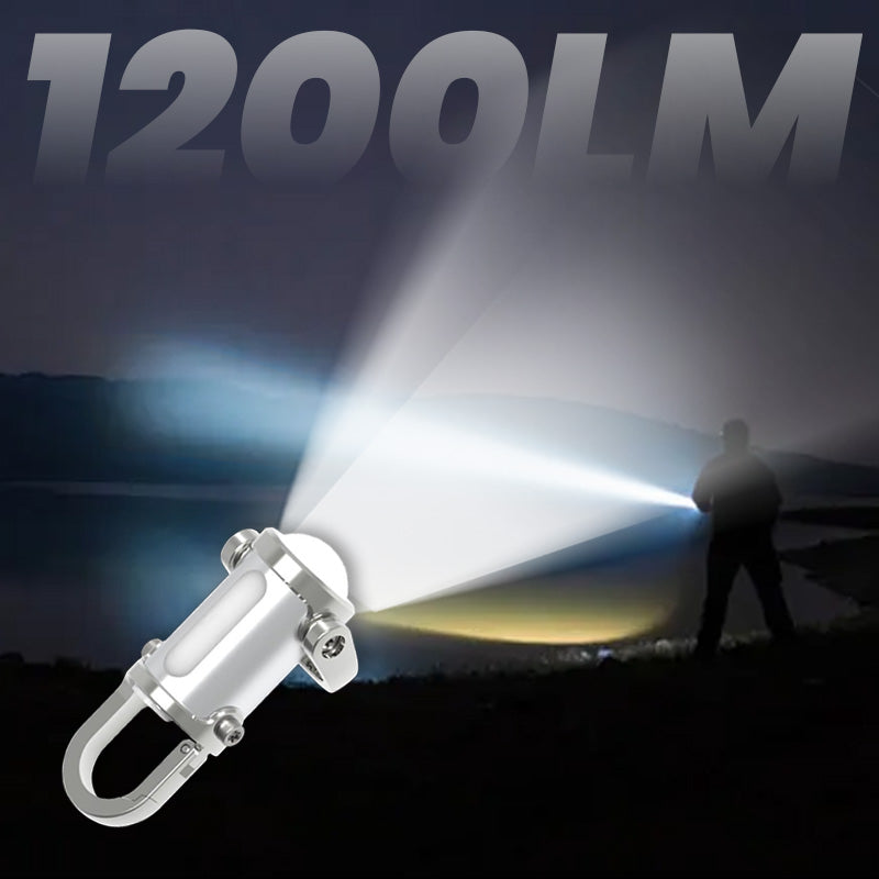 1200LM Mini Sleutelhanger Zaklamp – Super Helder & Waterdicht