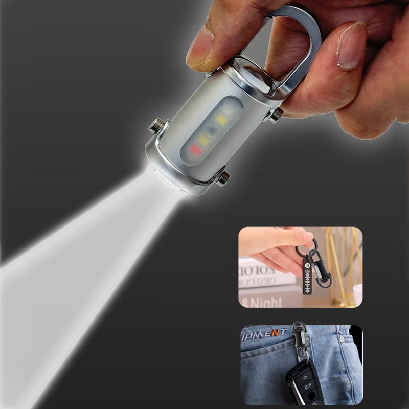 1200LM Mini Sleutelhanger Zaklamp – Super Helder & Waterdicht
