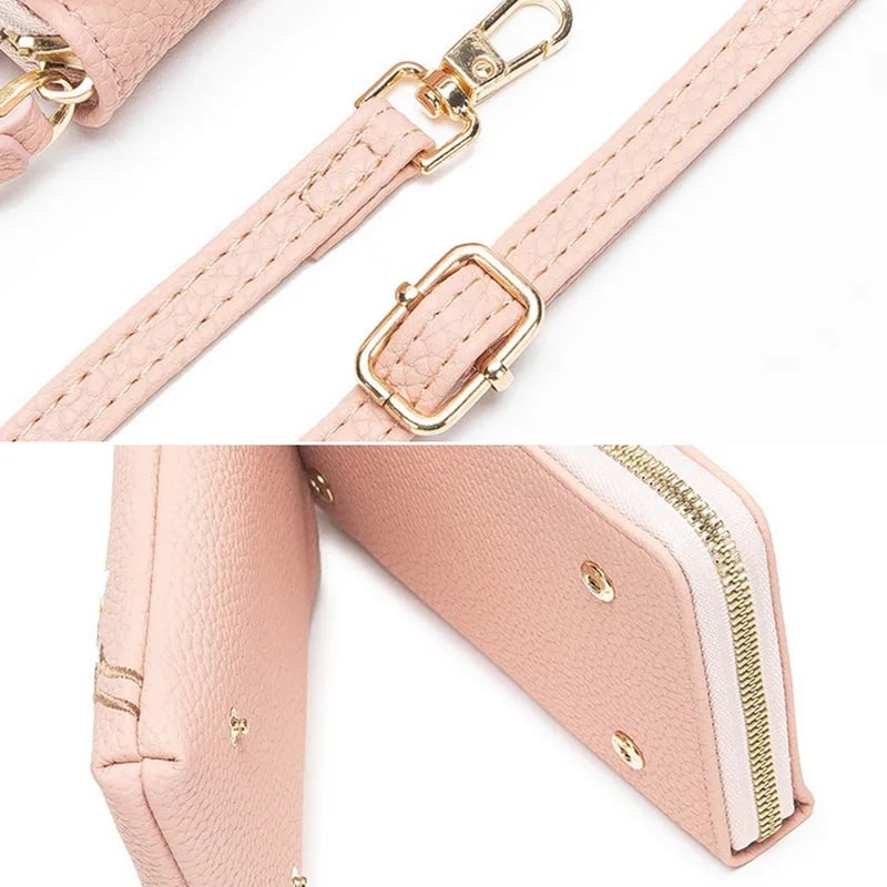 Dames Crossbody Portemonnee – Met Telefoonvak en Schouderband