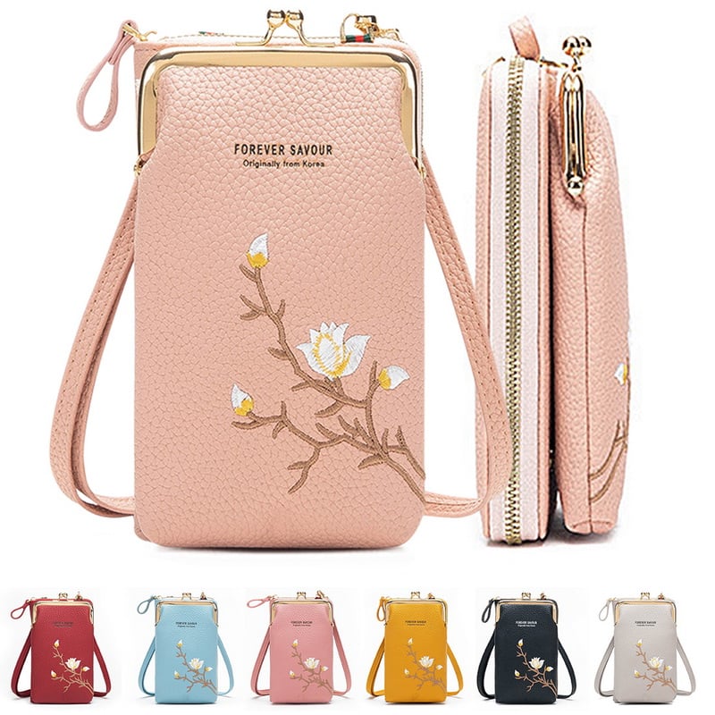 Dames Crossbody Portemonnee – Met Telefoonvak en Schouderband
