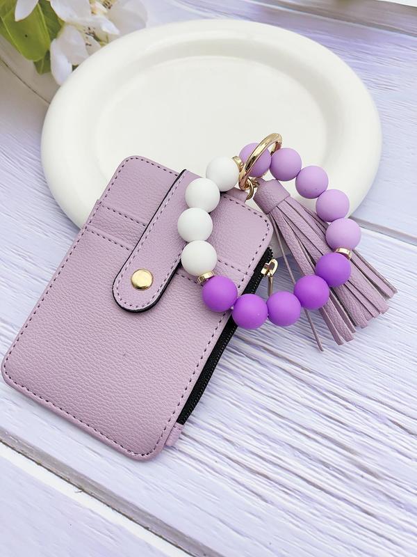 Boho Sleutelhanger met Siliconen Kralen en Tassel - Modieuze Sleutel- & Tashanger voor Vrouwen
