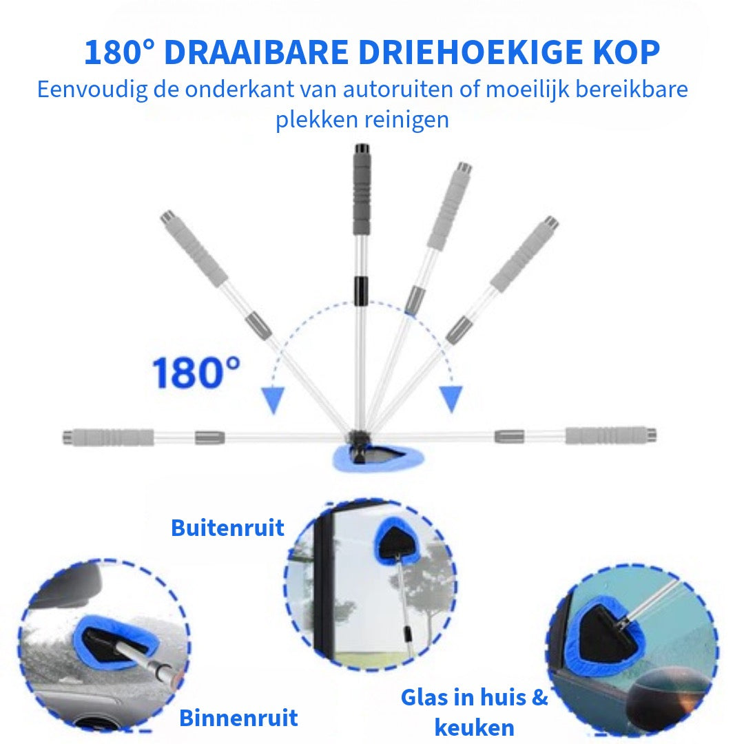 Ruitenreiniger voor de Auto - Uitschuifbaar & 180° Draaibaar