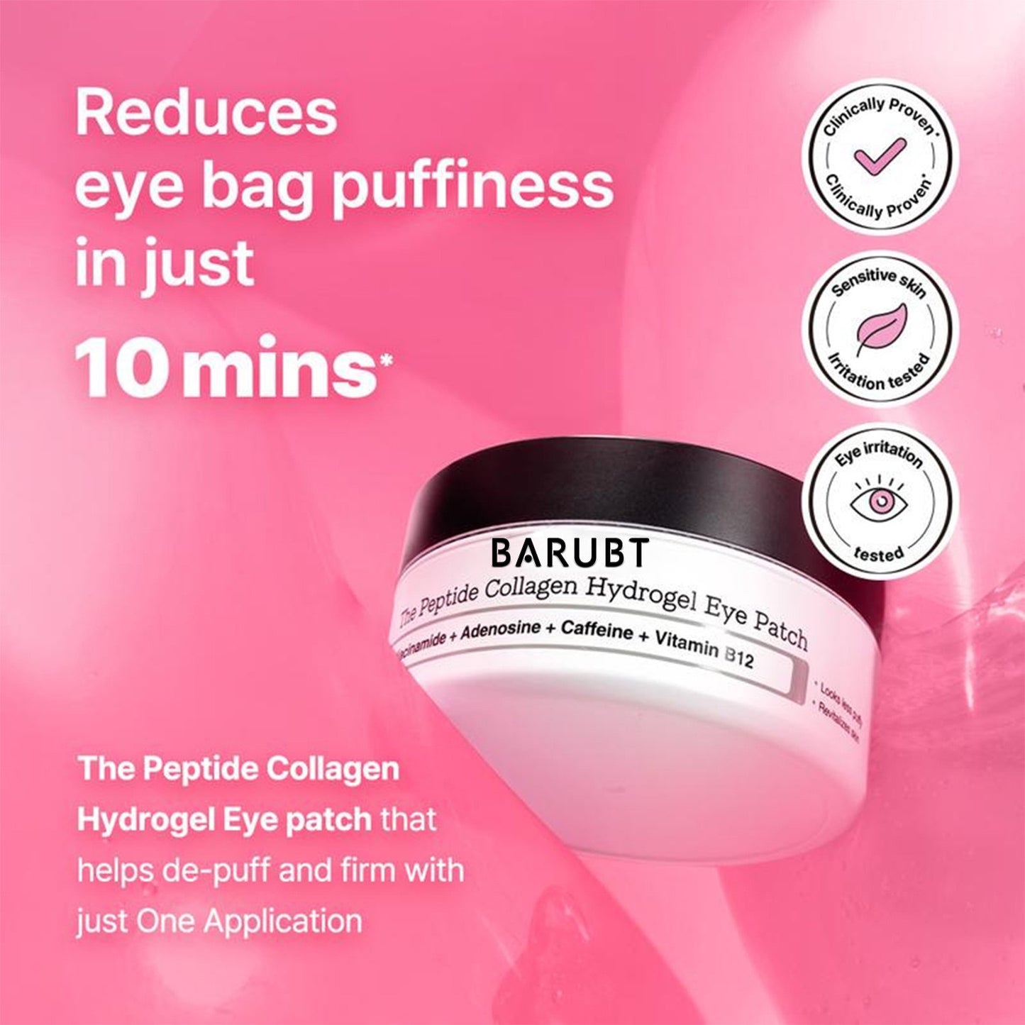 Peptide &amp; Collageen Oogpads tegen Wallen (60 stuks)