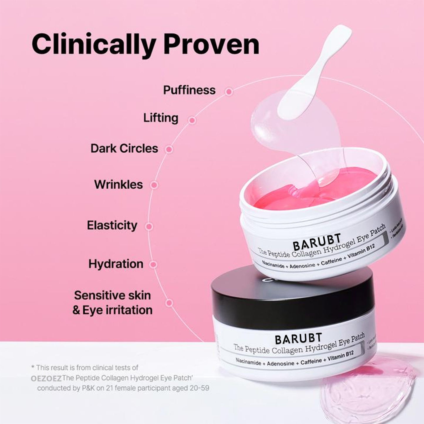 Peptide &amp; Collageen Oogpads tegen Wallen (60 stuks)