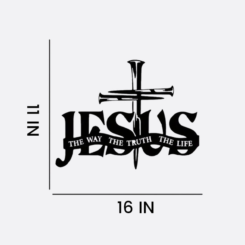 Exclusieve Wanddecoratie – Jezus en Kruis in Handgemaakt Design