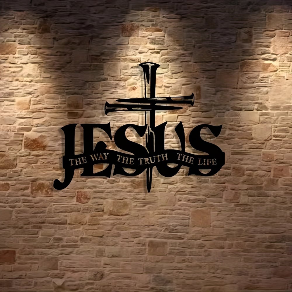 Exclusieve Wanddecoratie – Jezus en Kruis in Handgemaakt Design