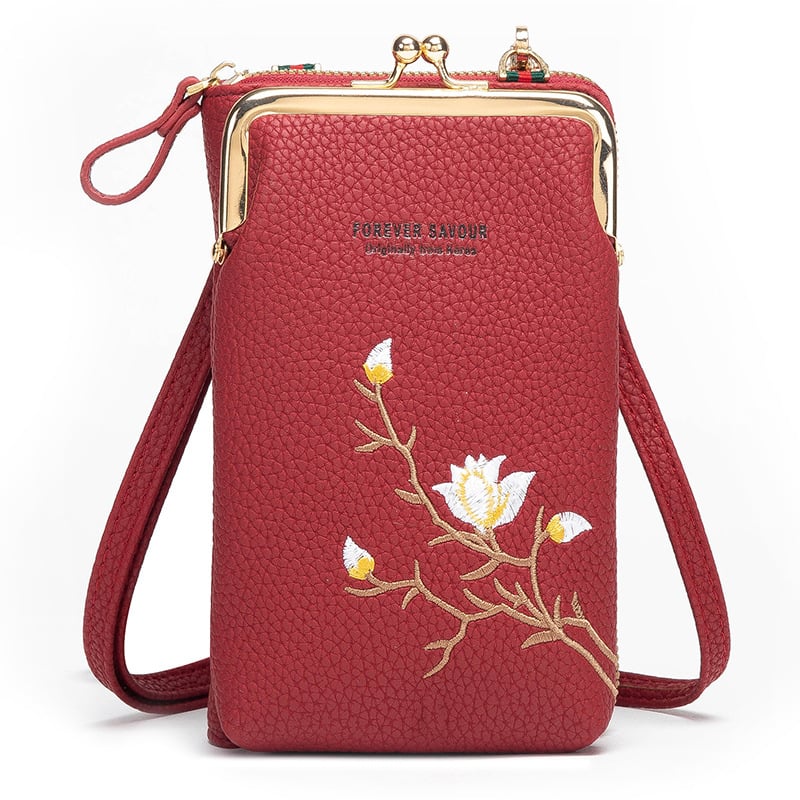 Dames Crossbody Portemonnee – Met Telefoonvak en Schouderband