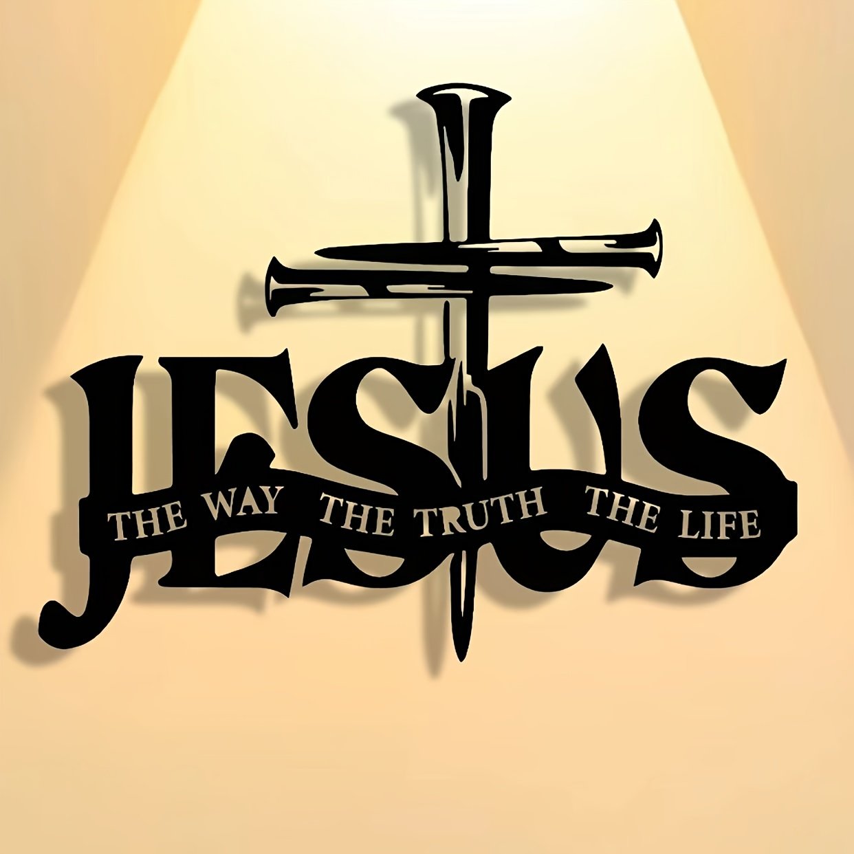 Exclusieve Wanddecoratie – Jezus en Kruis in Handgemaakt Design