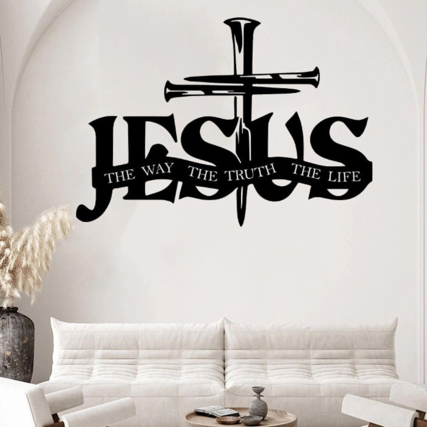 Exclusieve Wanddecoratie – Jezus en Kruis in Handgemaakt Design