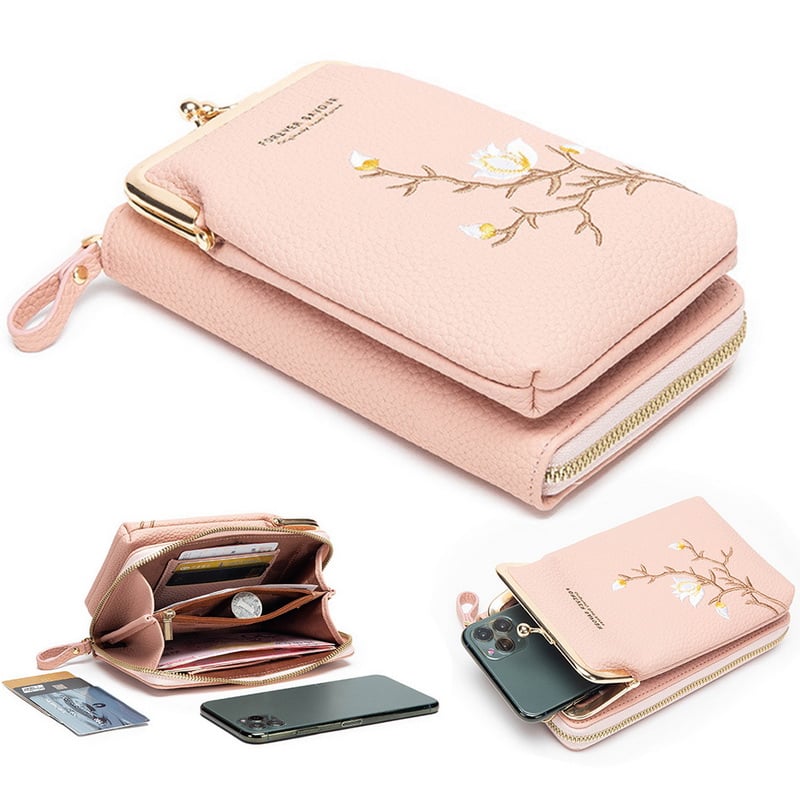 Dames Crossbody Portemonnee – Met Telefoonvak en Schouderband