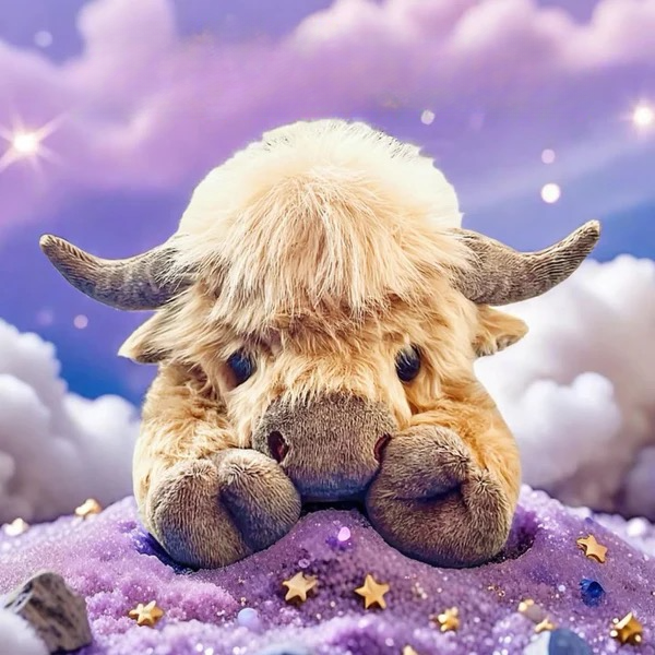Schattige Highland Koe Knuffel