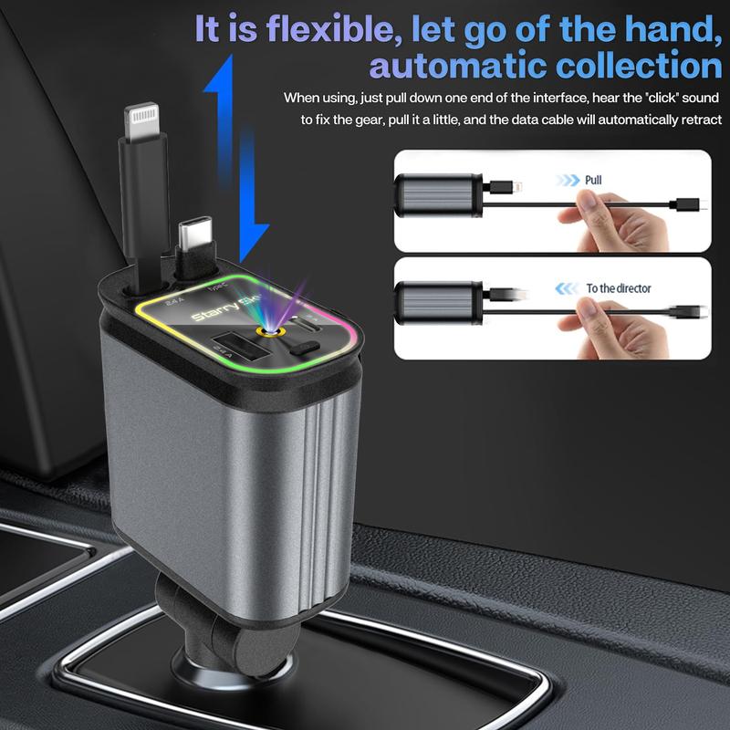 Auto gemonteerde starlight oplaadkabel