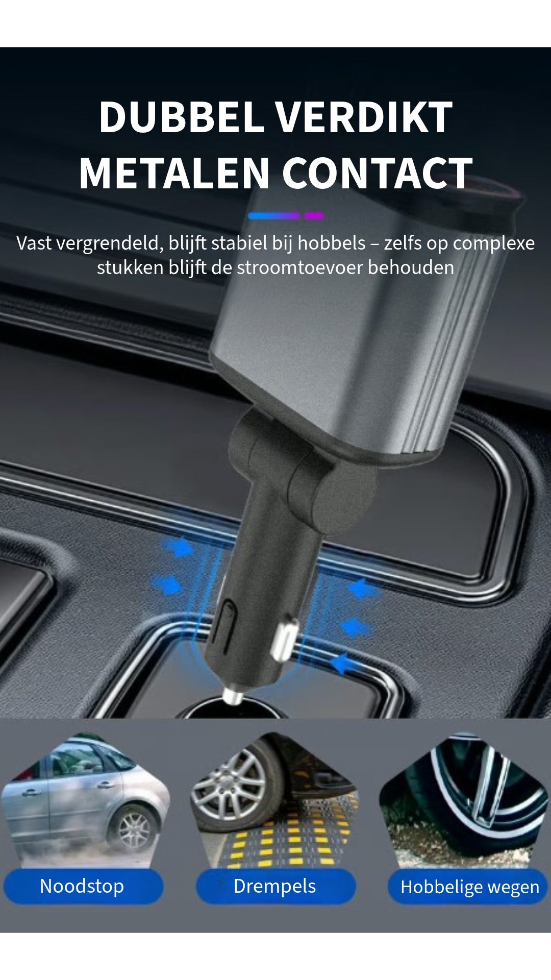 4-In-1 Auto Oplader