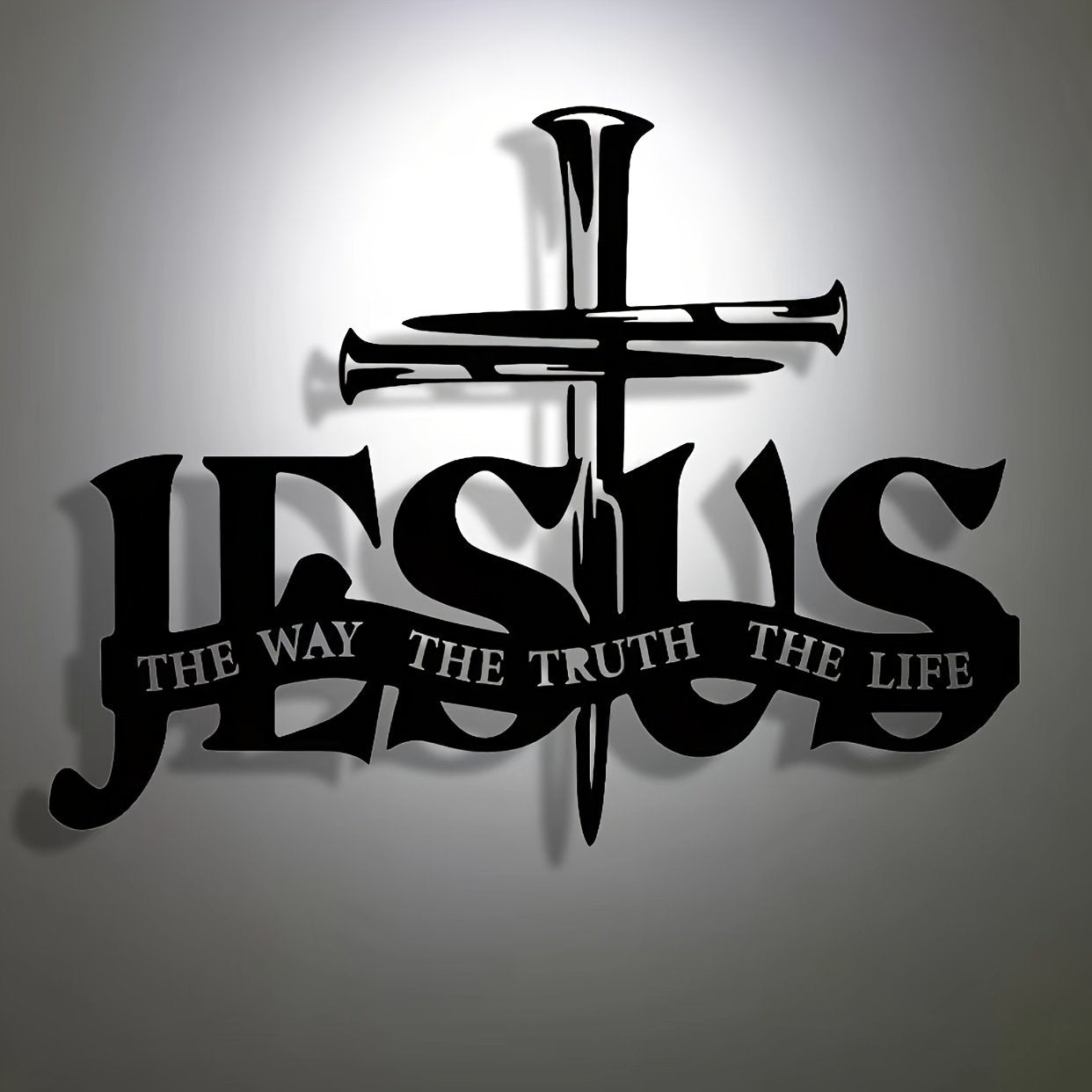 Exclusieve Wanddecoratie – Jezus en Kruis in Handgemaakt Design