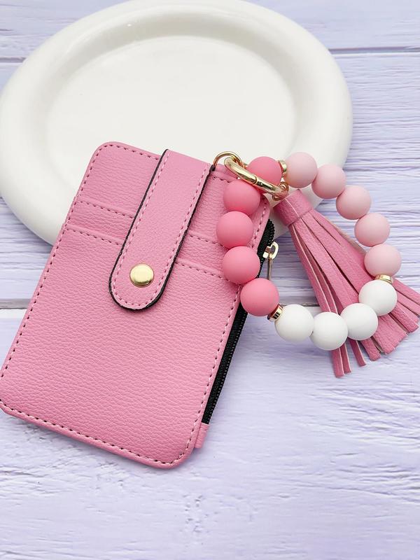 Boho Sleutelhanger met Siliconen Kralen en Tassel - Modieuze Sleutel- & Tashanger voor Vrouwen