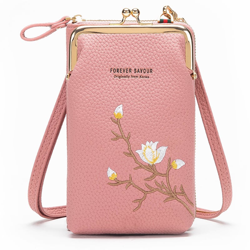Dames Crossbody Portemonnee – Met Telefoonvak en Schouderband