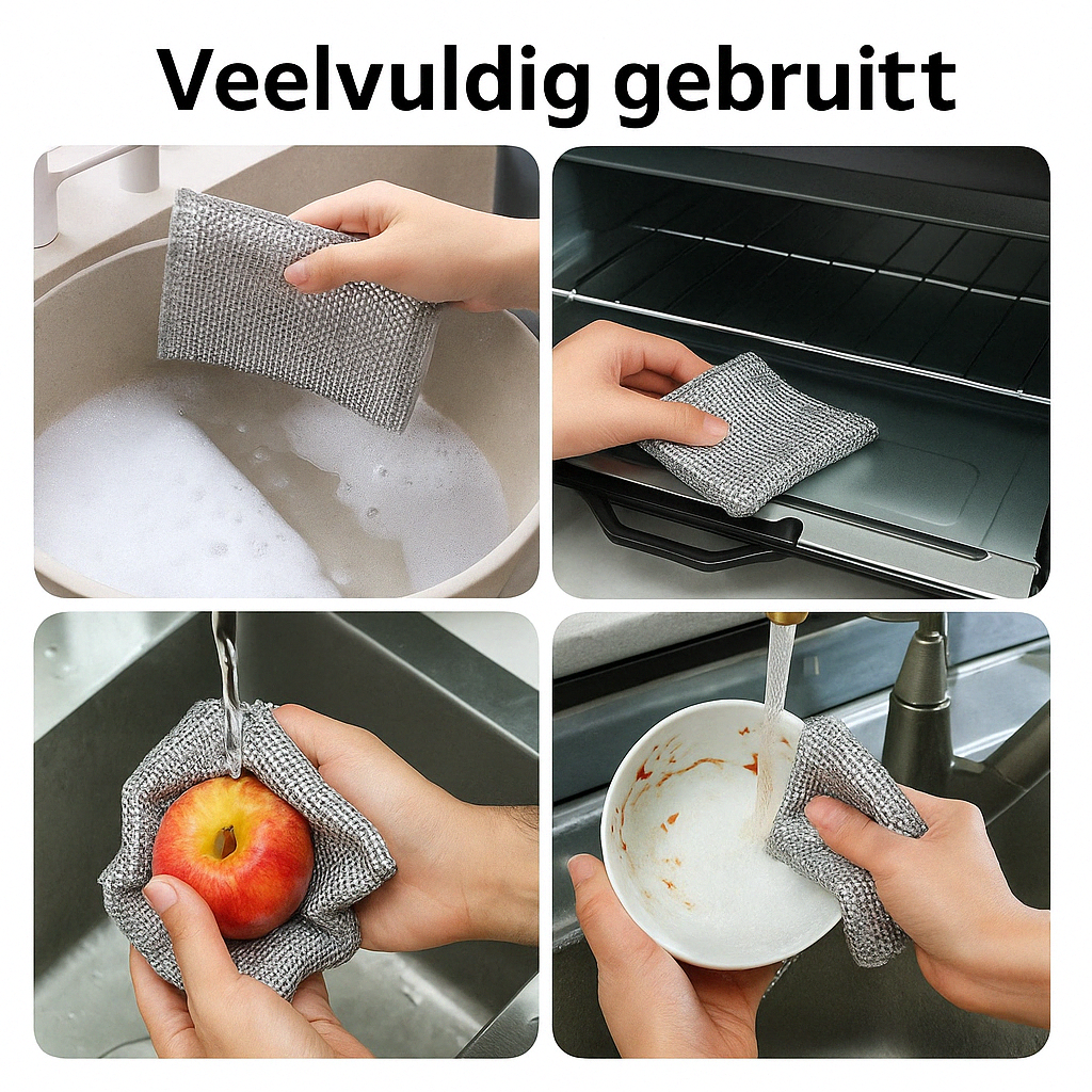 Multifunctionele Krasvrije Draaddoekjes voor Nat en Droog Gebruik（10 Stuks）