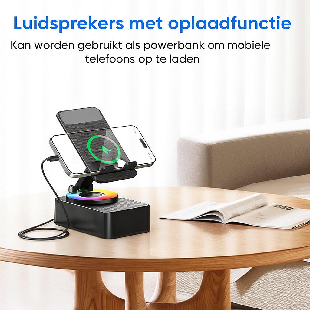 5-in-1 Bluetooth Speaker & Telefoonhouder