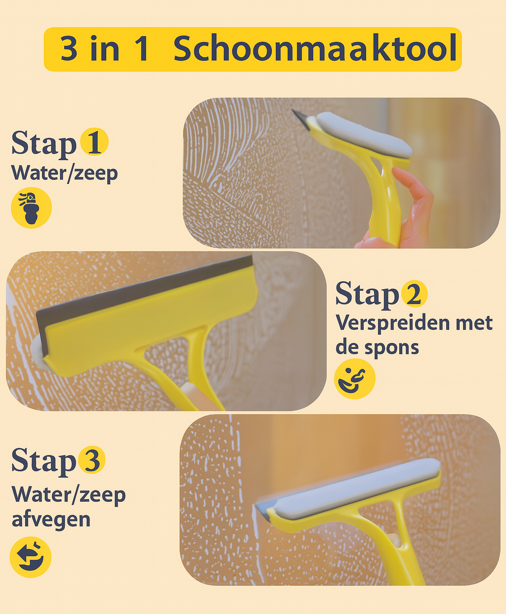 3-in-1 Raamwisser