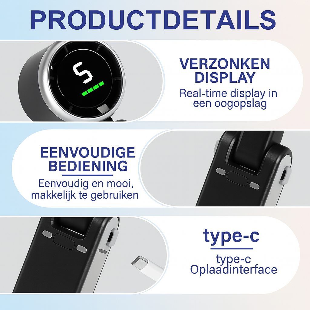 Draagbare Handventilator met Turbofunctie
