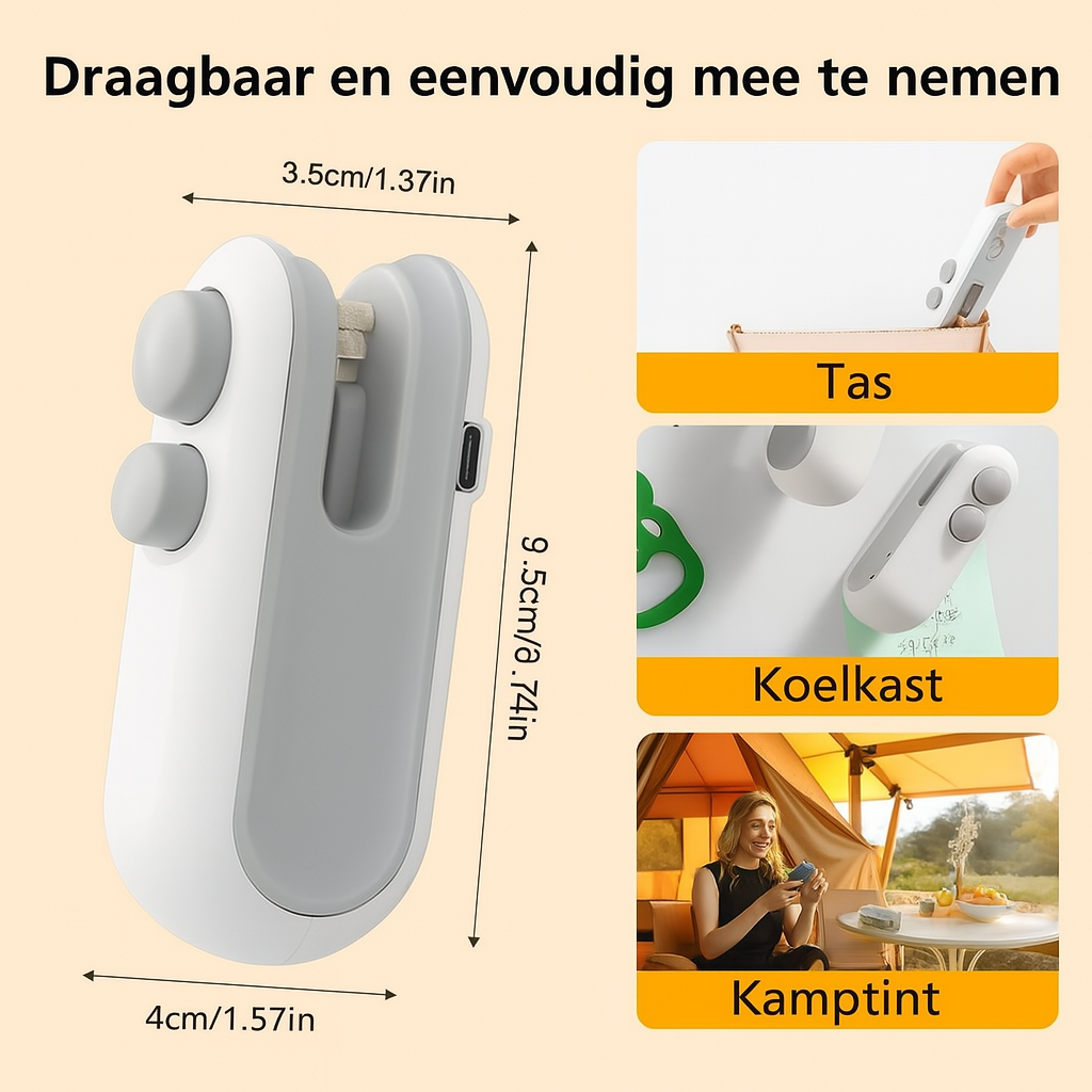Oplaadbare Snacksealer
