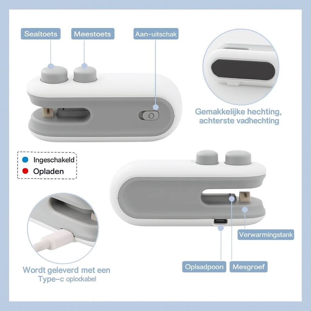 Oplaadbare Snacksealer