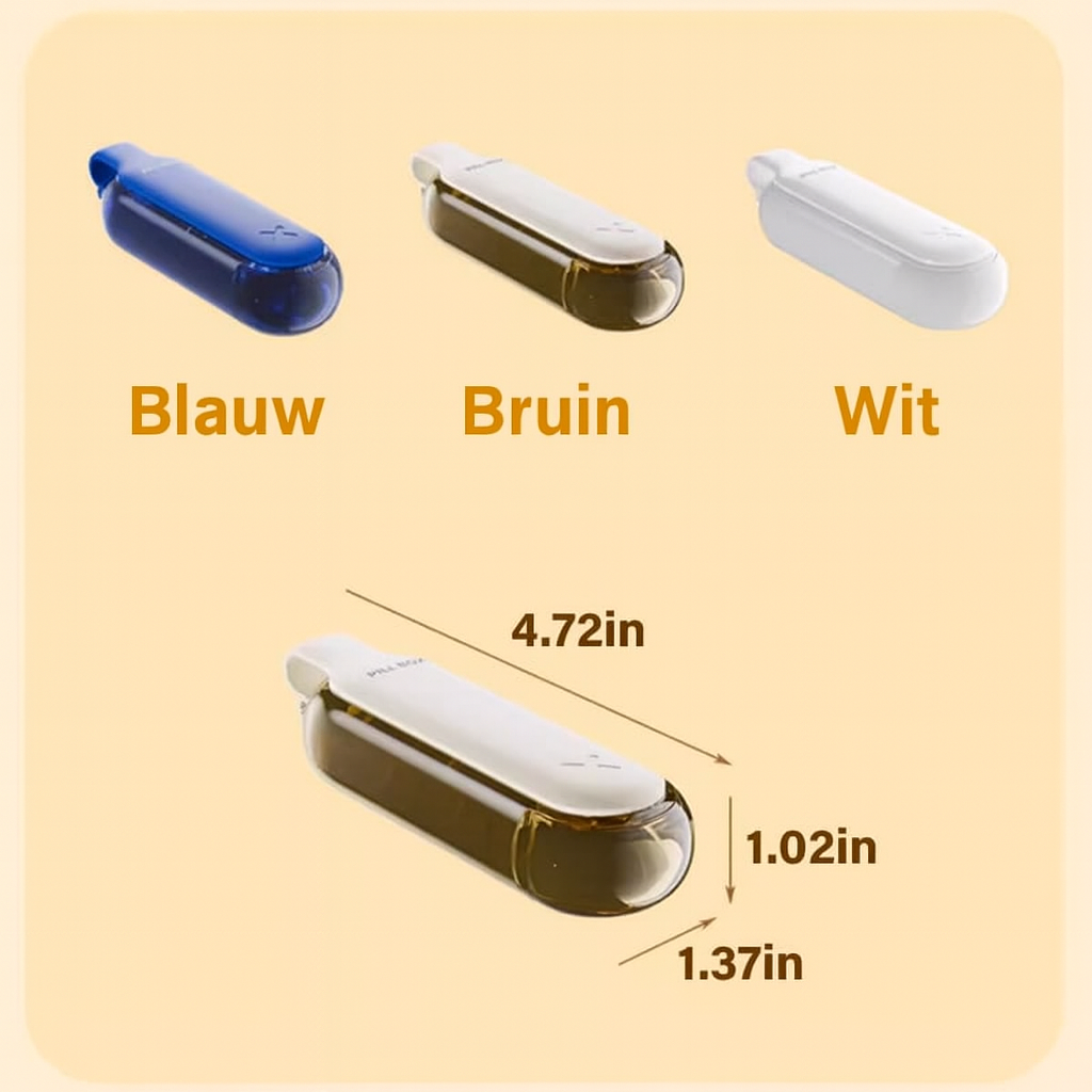 2-in-1 draagbare pillenvergruizer en gelaagde pillendoos