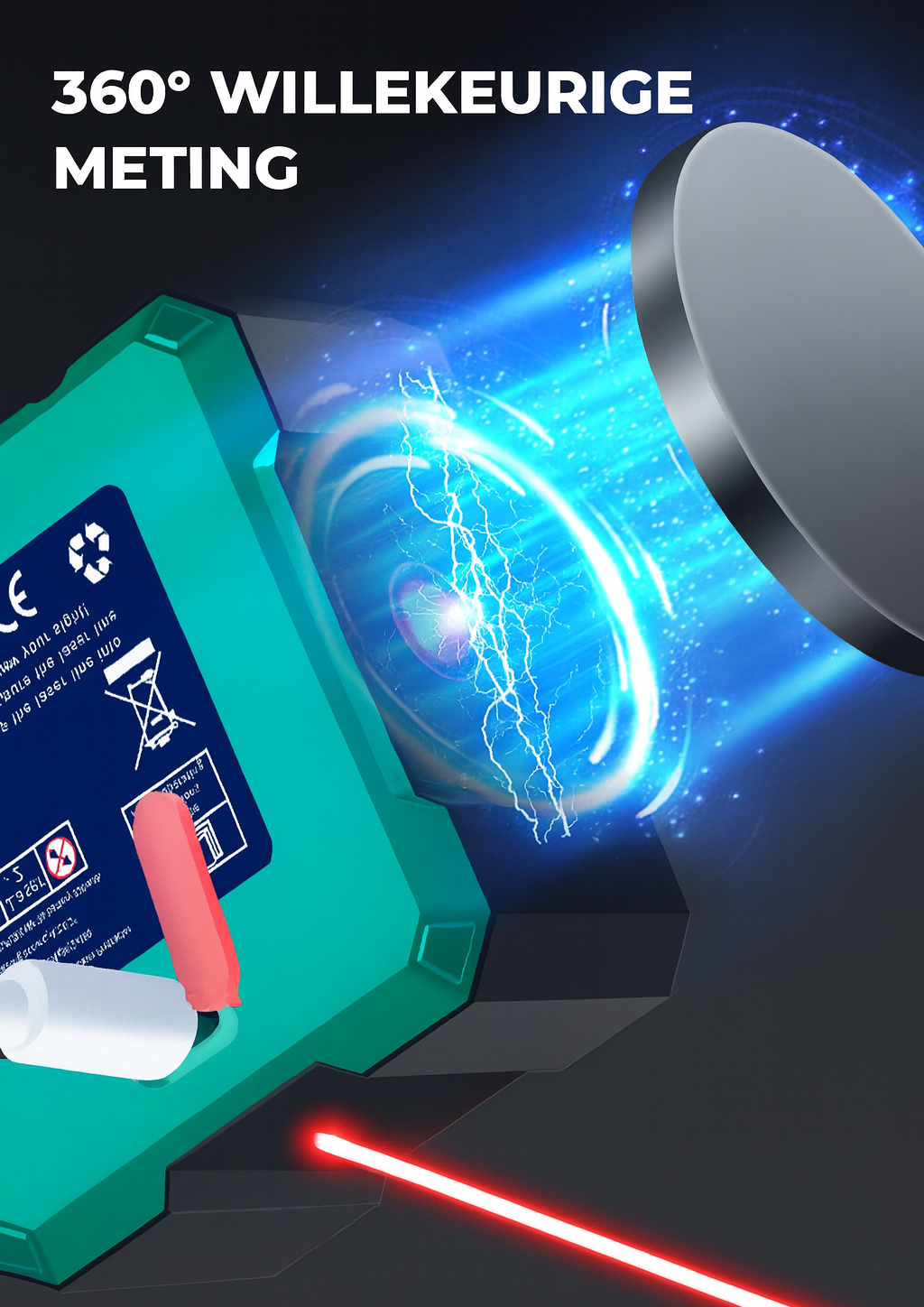 Digitale Hoek- & Lijnlaser Meter – Met Magneetbasis voor Nauwkeurige Metingen