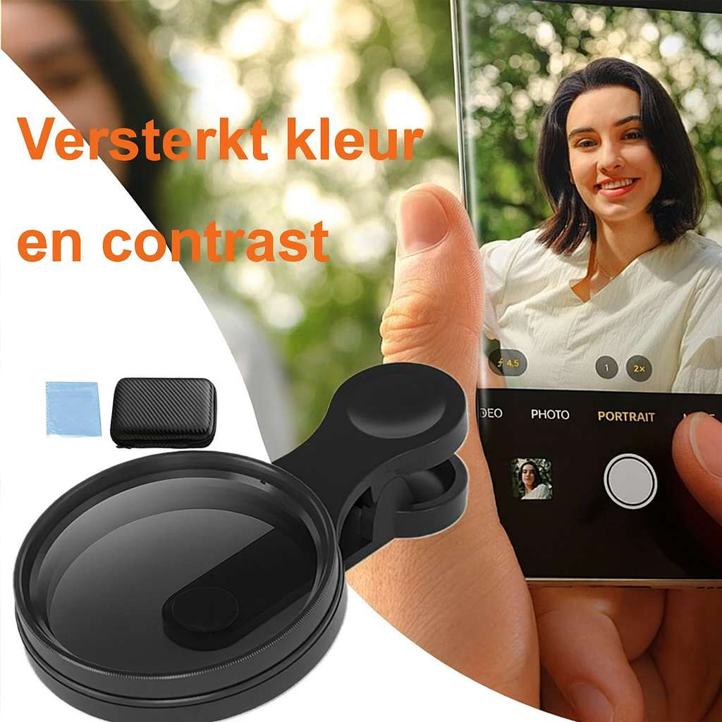 Ultradunne Lens om Reflecties te Elimineren - HD Filter voor Mobiele Fotografie
