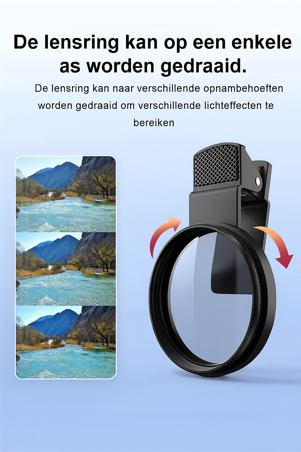 Ultradunne Lens om Reflecties te Elimineren - HD Filter voor Mobiele Fotografie
