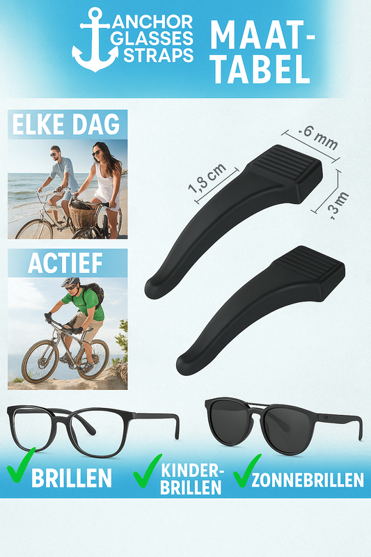 Brilhouders met Ankergrip – 1 Set (5 Stuks)
