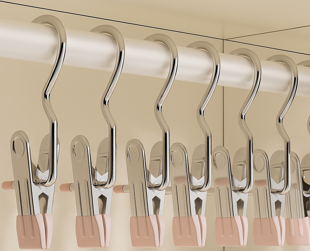 Roestvrije Wasknijpers – Set van 12 Stevige Clips