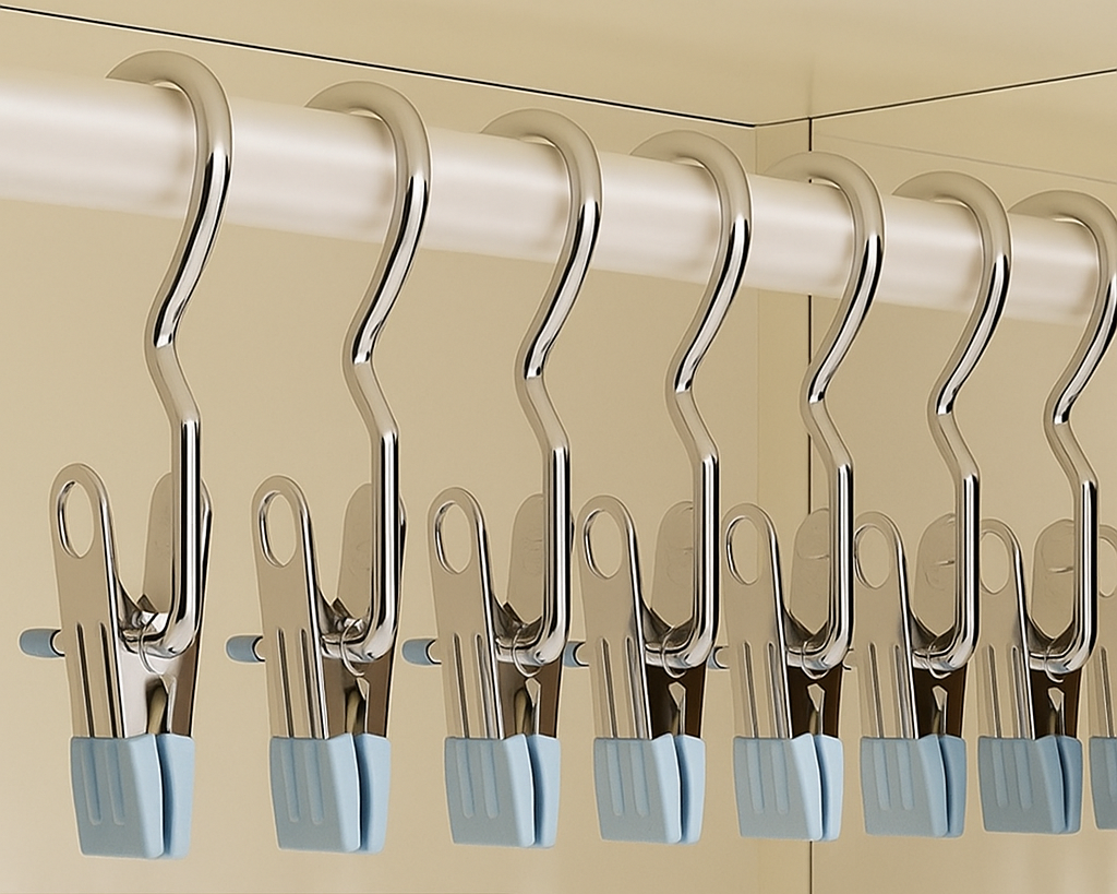 Roestvrije Wasknijpers – Set van 12 Stevige Clips