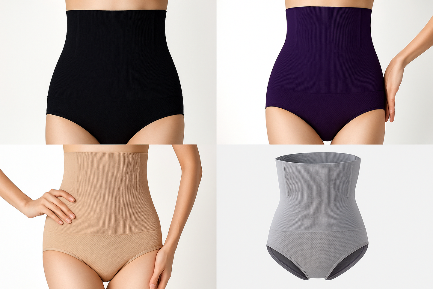 Shapewear Slip | Buikcorrectie & Hoge Taille–1 Set (4 Stuks）