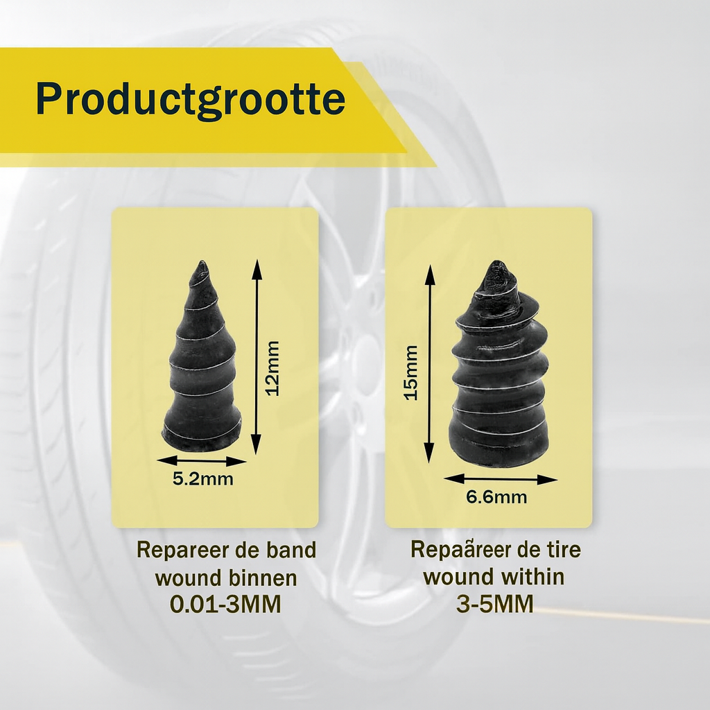 Vacuüm bandenreparatie rubber spijkers